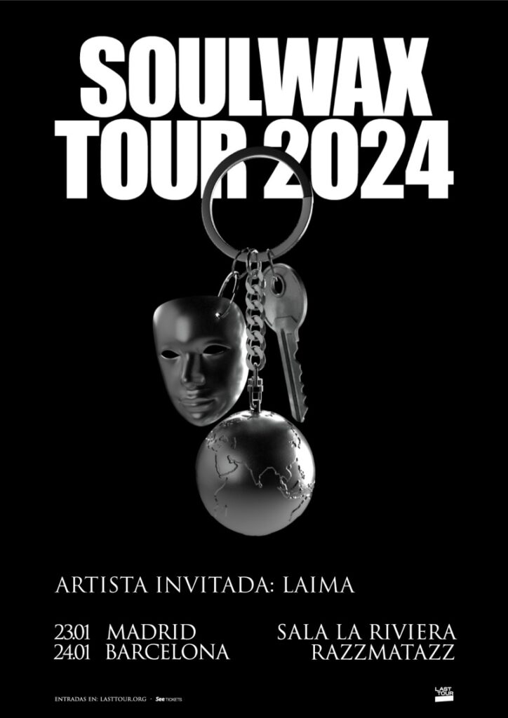 Poster del concierto de Soulwax en Madrid y Barcelona.