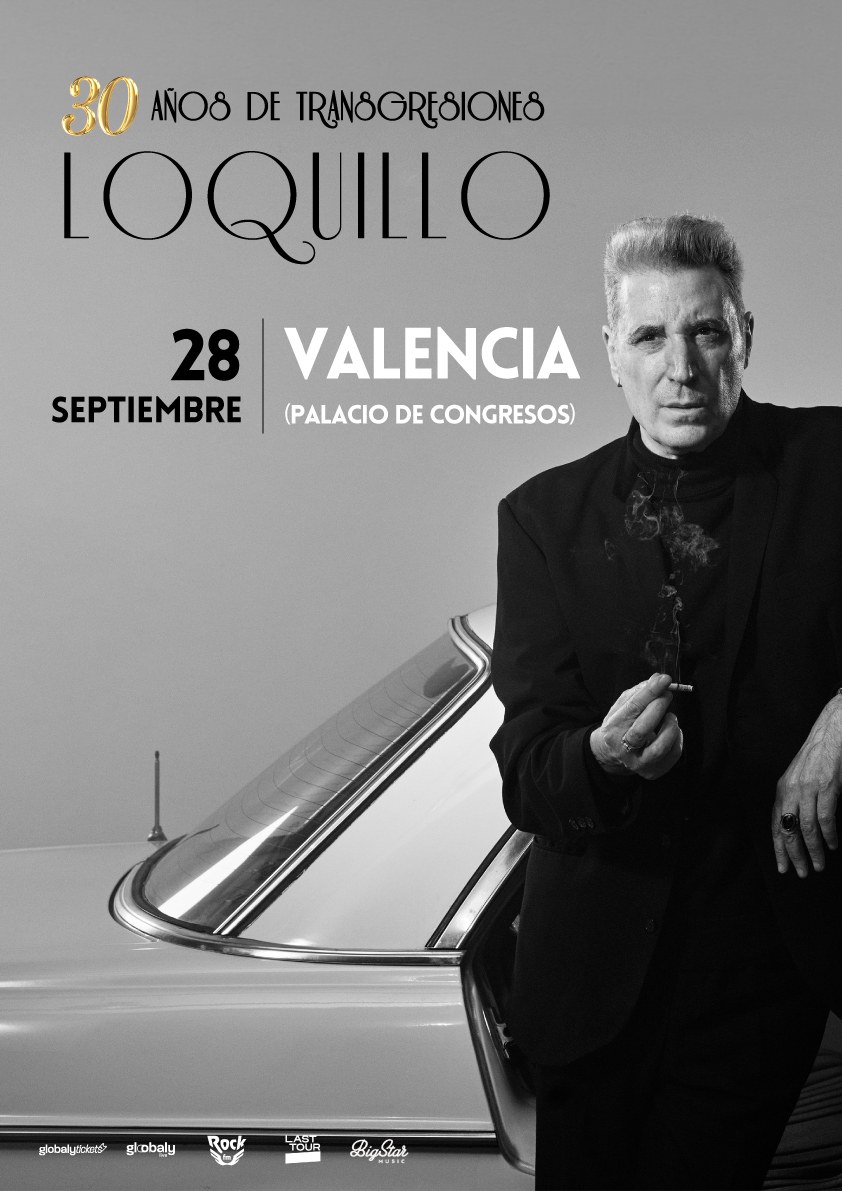 Cartel del concierto de Loquillo en Valencia.