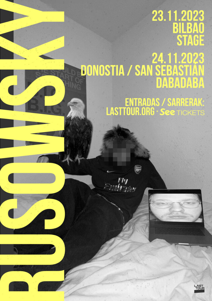 Rusowsky cartel conciertos Bilbao y Donostia