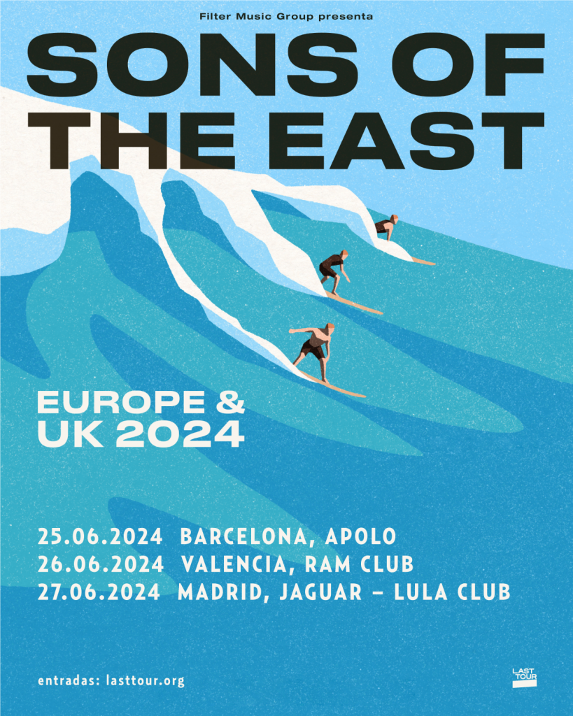 Sons of the East actuará en directo en Barcelona, Valencia y Madrid.