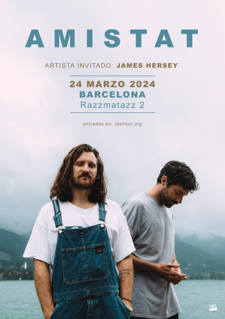 Poster de Amistat en Barcelona con James Hersey como invitado