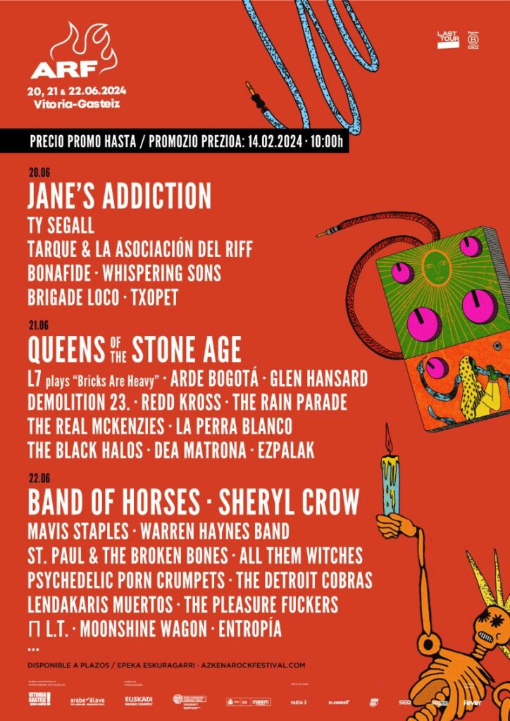 Cartel del Azkena Rock Festival  2024 por días