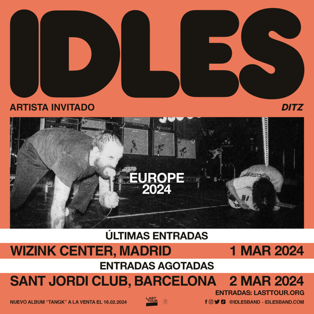 Poster de IDLES en Barcelona y Madrid