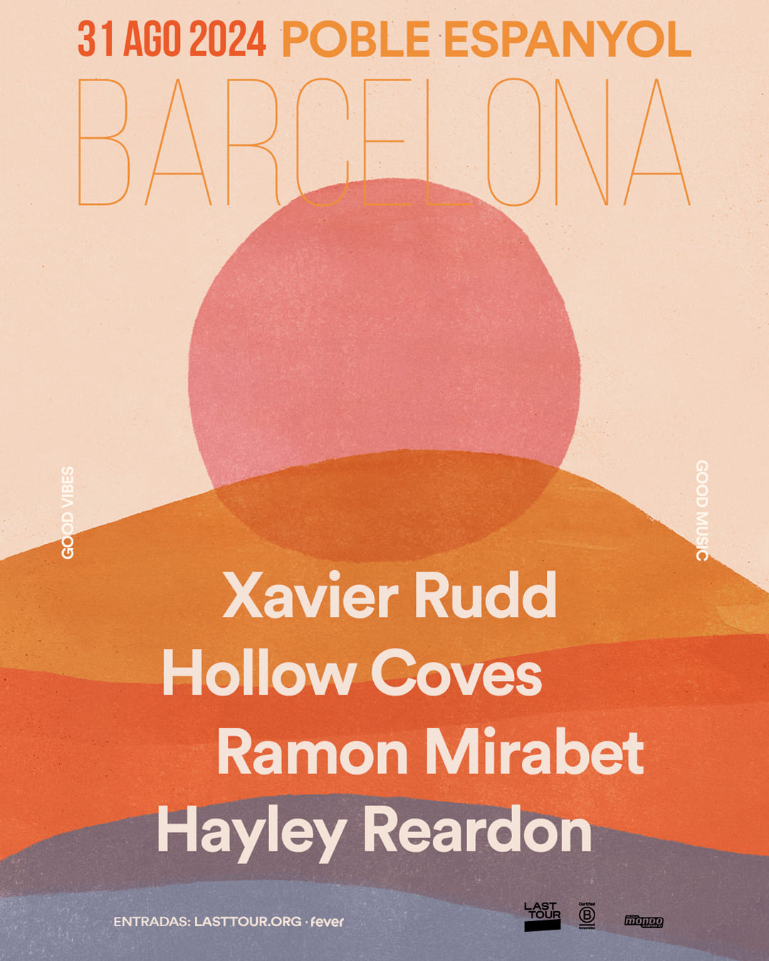 Xavier Rudd, Hollow Coves, Ramon Mirabet y Hayley Reardon actuarán en el Poble Espanyol en Barcelona